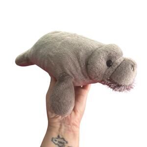 Wild Republic Manatee Plush Ocean Animal Play Stuffed Animal 13.5” Long Gray Toy